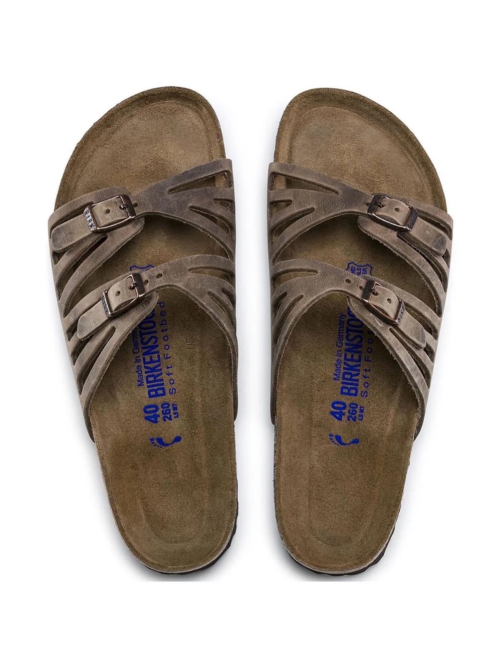 Birkenstock Granada Sandals Oiled Leather Arizona Soft Footbed 41 Narrow US 10
